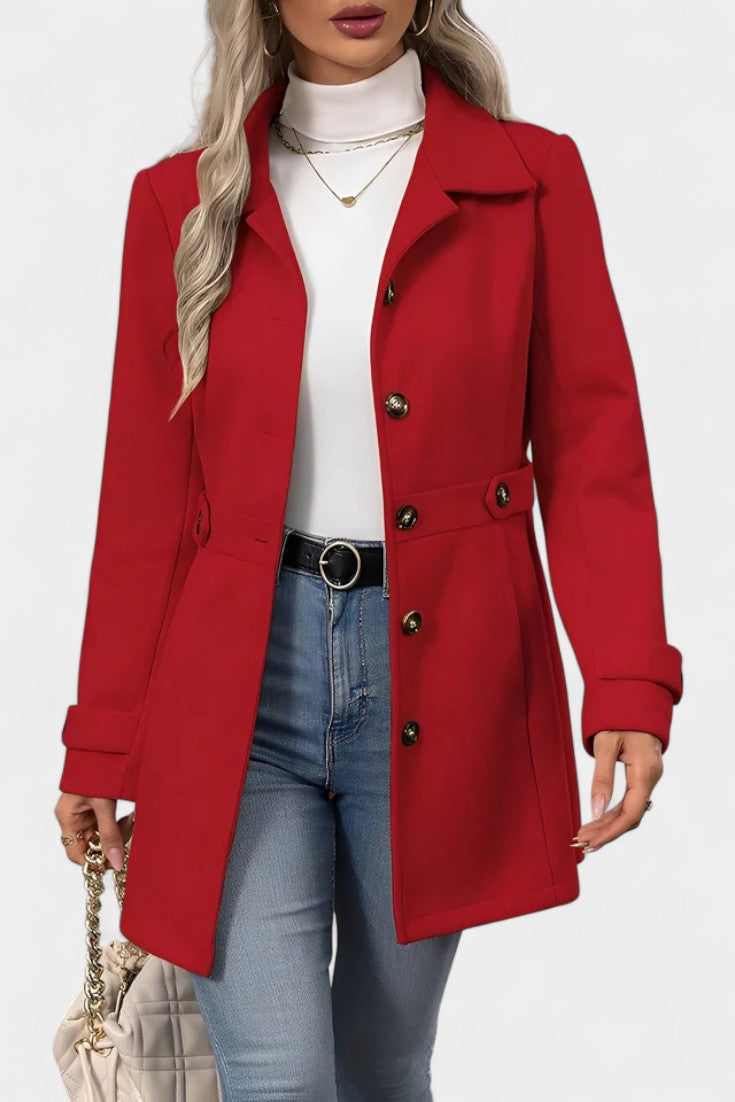 JOANNA | Elegant Mid-Length Coat with Adjustable Belt