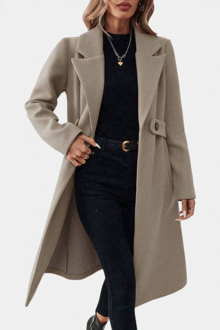 AURORA | Classic Double-Breasted Mid-Length Coat