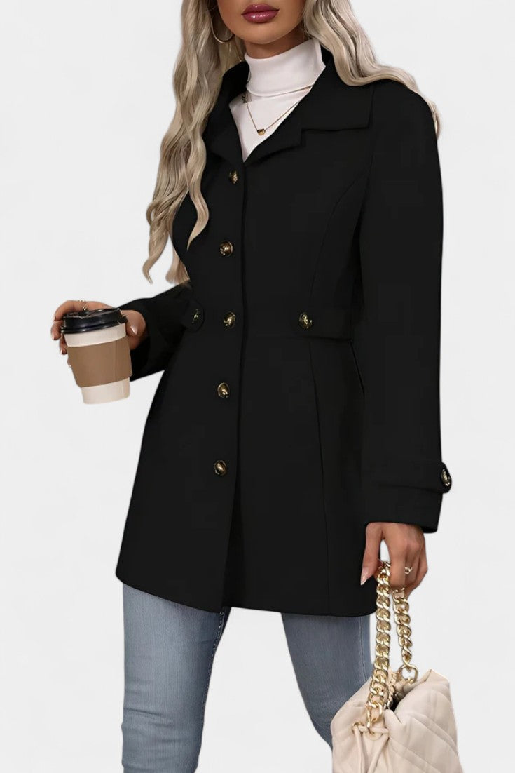 JOANNA | Elegant Mid-Length Coat with Adjustable Belt