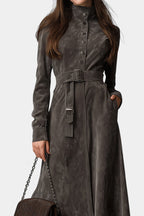 DAPHNE | Long Western Chic Coat with Slim Silhouette