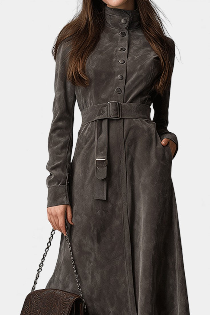 DAPHNE | Long Western Chic Coat with Slim Silhouette