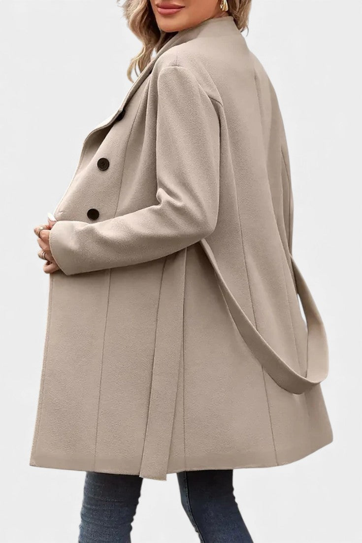 ESME | Long Coat with Buttons and Tied Waist