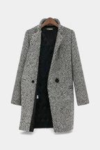 BLAIR | Elegant Long Houndstooth Coat