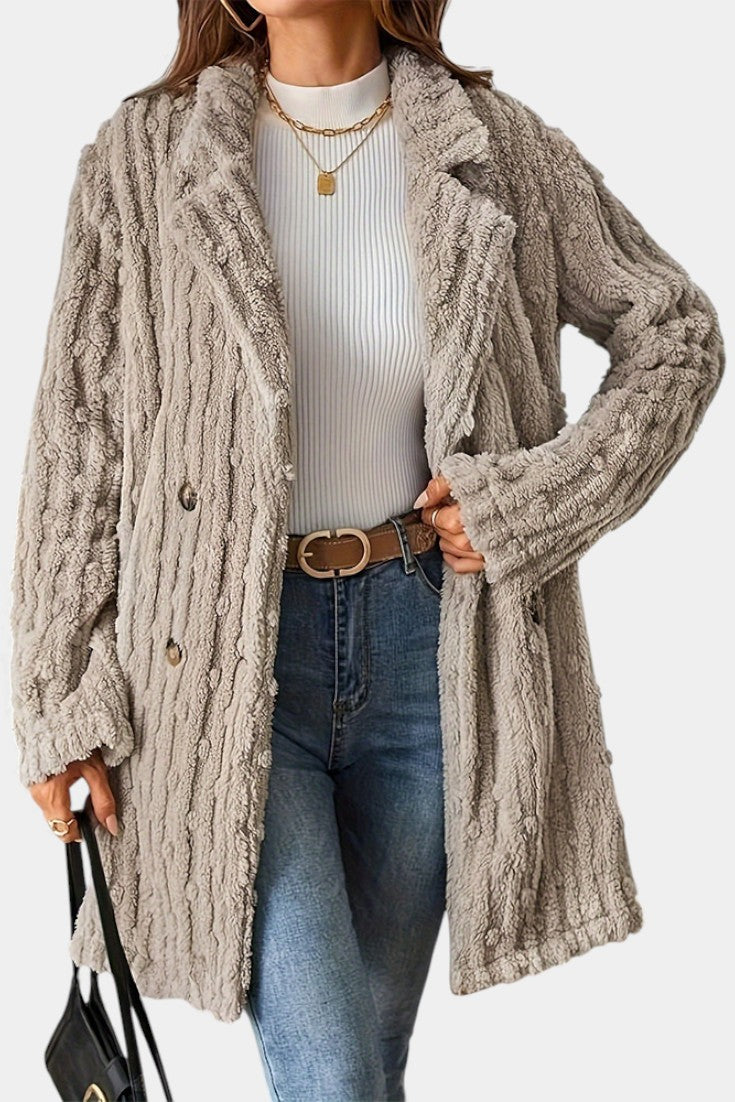 LILA | Casual Double-Breasted Mid-Thigh Jacket