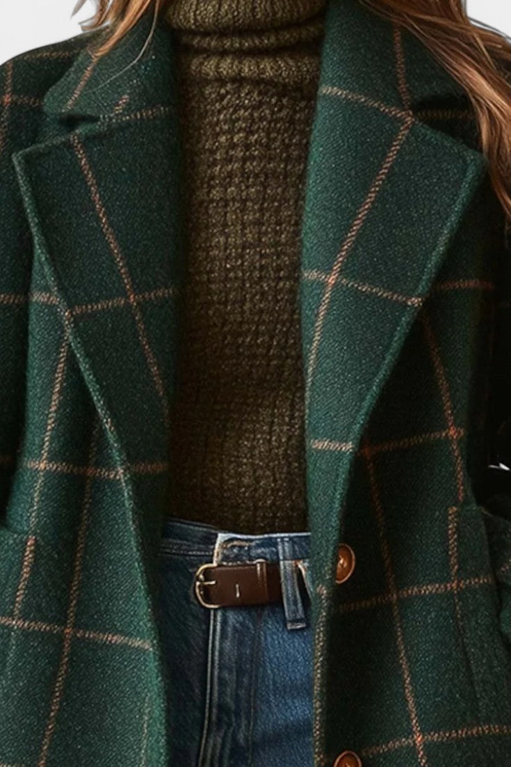 LEAH | Classic Fitted Check Coat