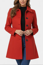 FERN | Winter Coat with Single Button and Fitted Waist