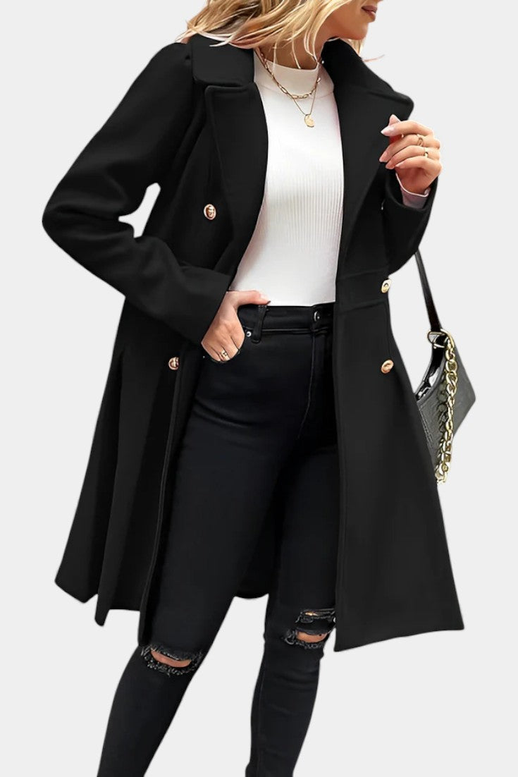 VALERIE | A-Line Double-Breasted Pea Coat