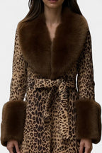 JASMINE | Leopard Print Plush Coat with Relaxed Fit