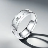 'Forever In My Heart' Silver Band Ring