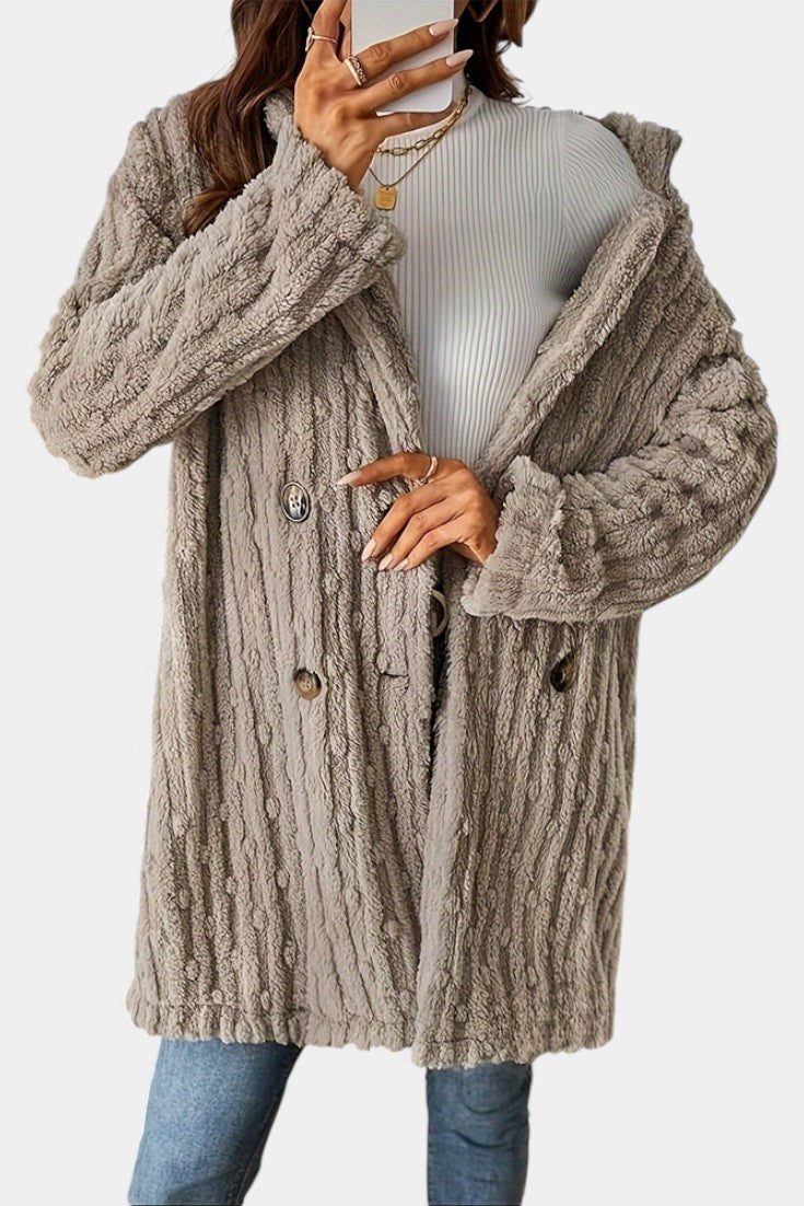 LILA | Casual Double-Breasted Mid-Thigh Jacket