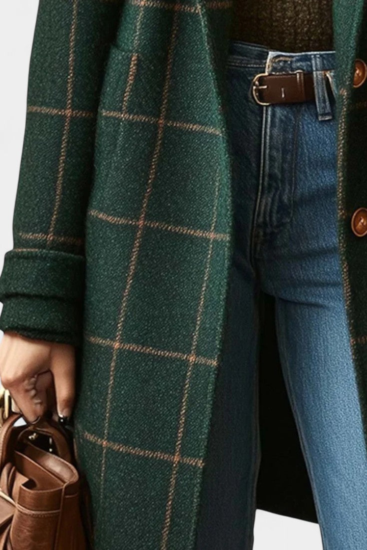 LEAH | Classic Fitted Check Coat
