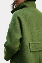 KATE | Long Oversized Double-Breasted Coat with Notched Collar