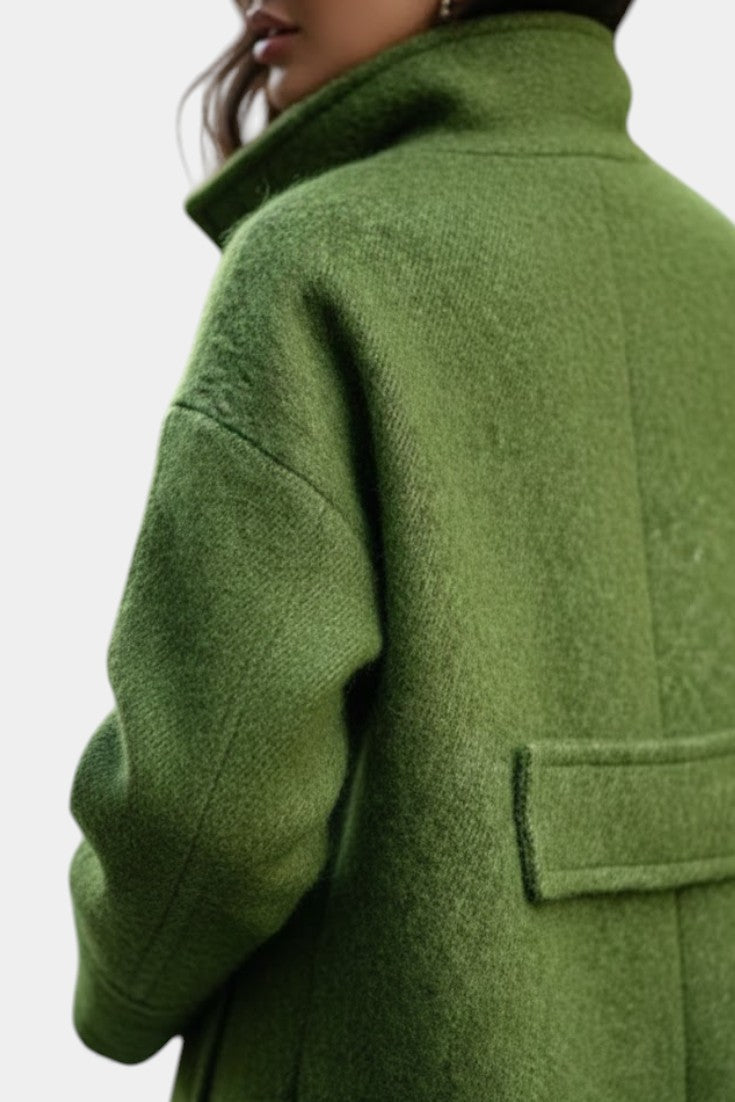 KATE | Long Oversized Double-Breasted Coat with Notched Collar