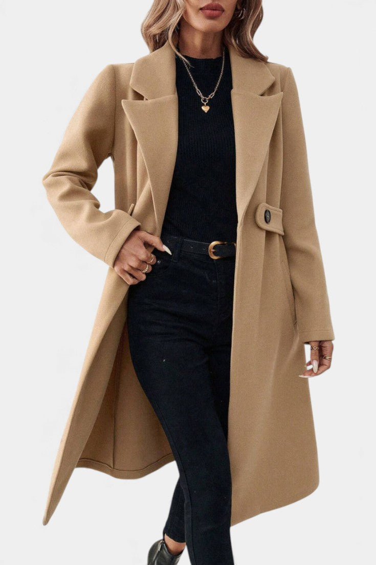 AURORA | Classic Double-Breasted Mid-Length Coat