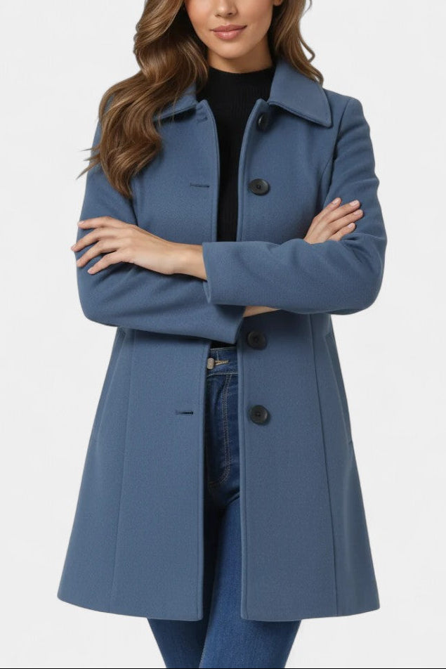 FERN | Winter Coat with Single Button and Fitted Waist