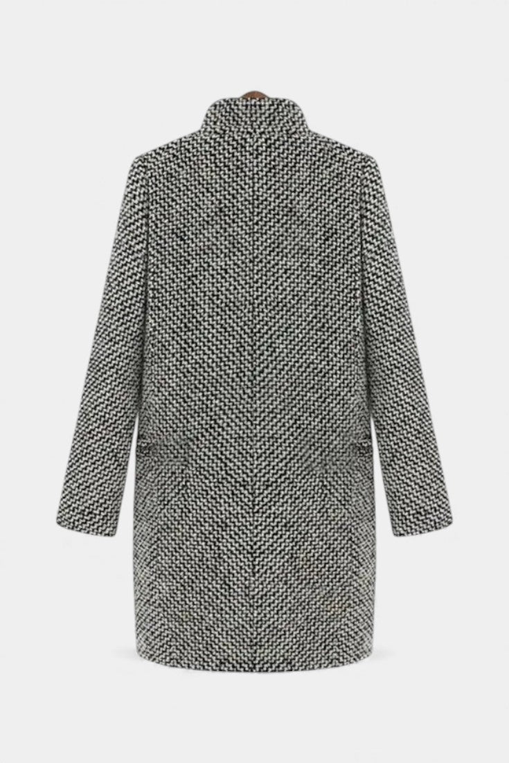 BLAIR | Elegant Long Houndstooth Coat