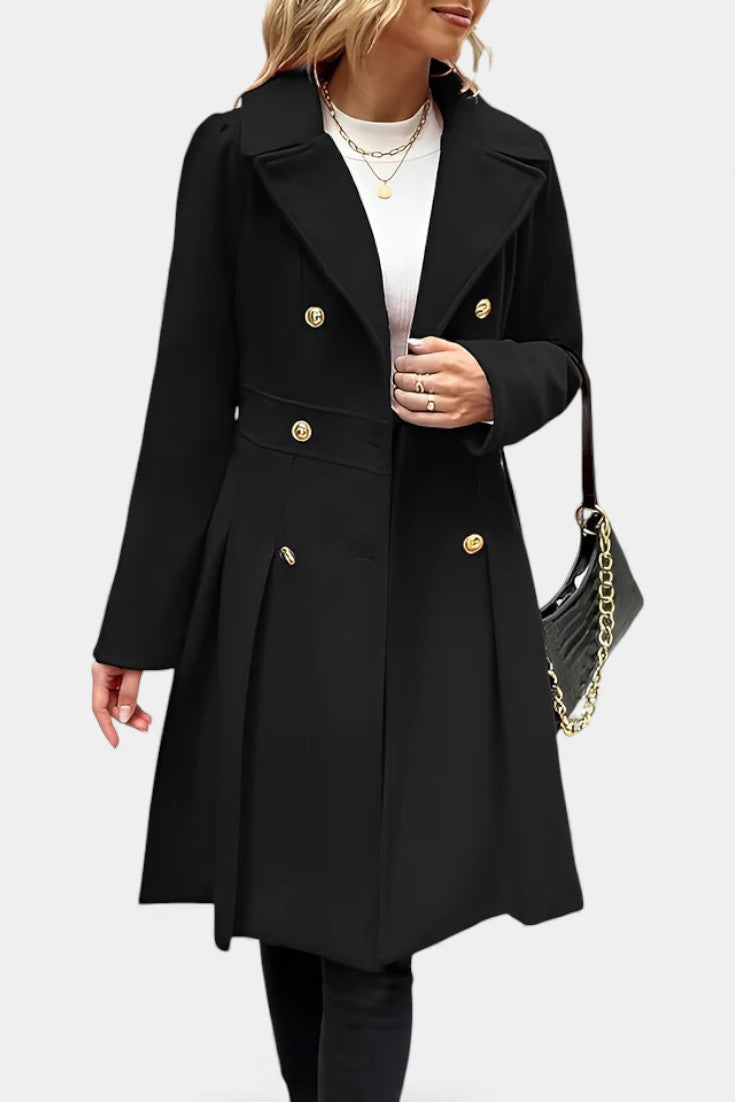 VALERIE | A-Line Double-Breasted Pea Coat