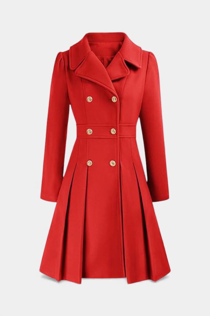 VALERIE | A-Line Double-Breasted Pea Coat