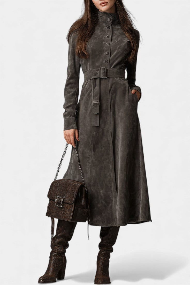 DAPHNE | Long Western Chic Coat with Slim Silhouette