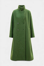KATE | Long Oversized Double-Breasted Coat with Notched Collar