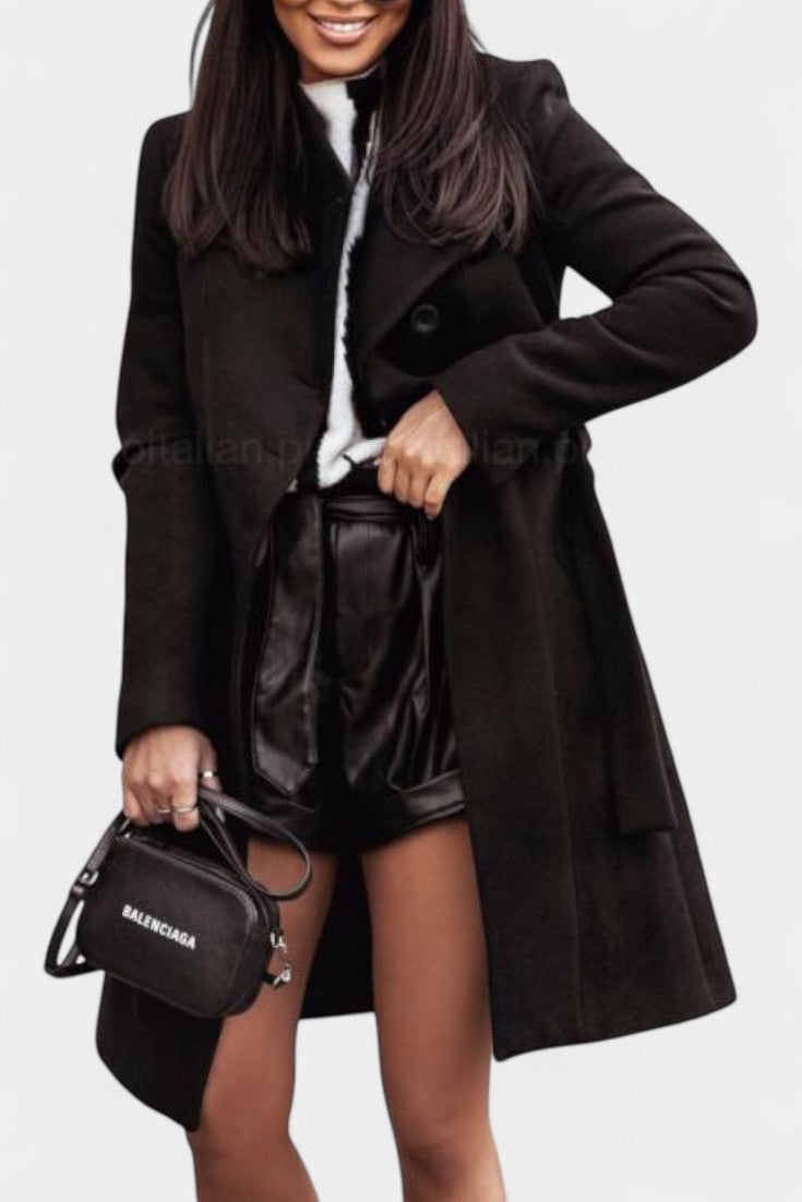 WINONA | Long Trench Coat with Straight Silhouette and Belt