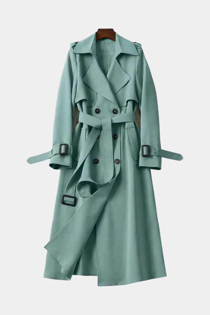 MARINA | Long Belted Double-Breasted Coat