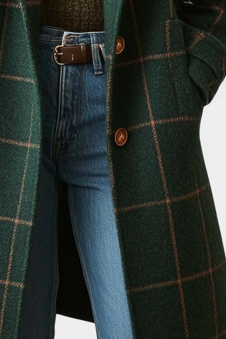 LEAH | Classic Fitted Check Coat