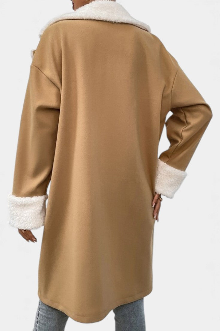 DELILAH | Mid-Length Tailored Coat with Fleece Lining