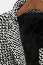 BLAIR | Elegant Long Houndstooth Coat