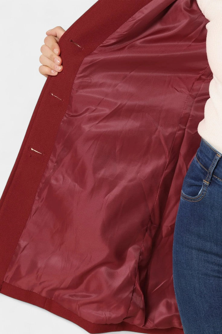 FERN | Winter Coat with Single Button and Fitted Waist