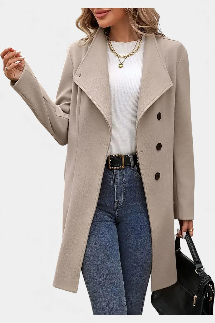ESME | Long Coat with Buttons and Tied Waist