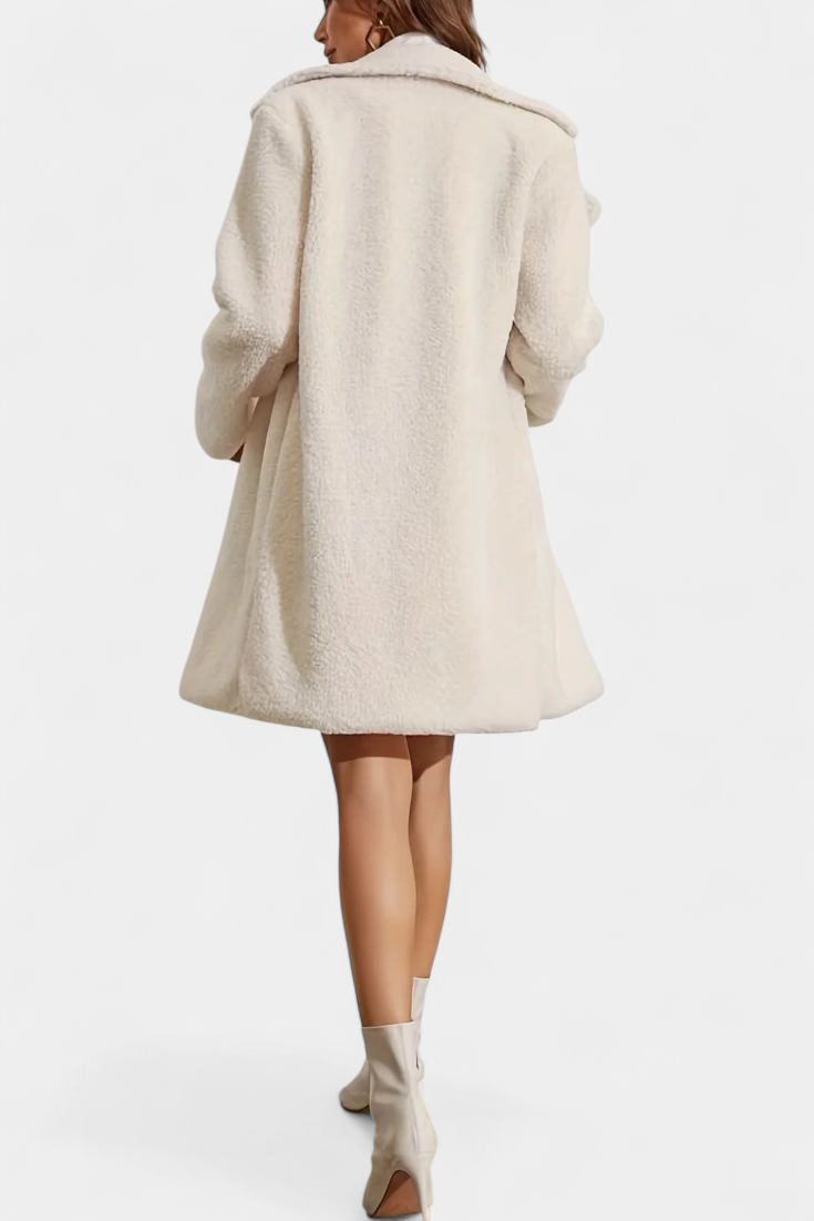 HAZEL | Long Minimalist Coat with Simple Buttons