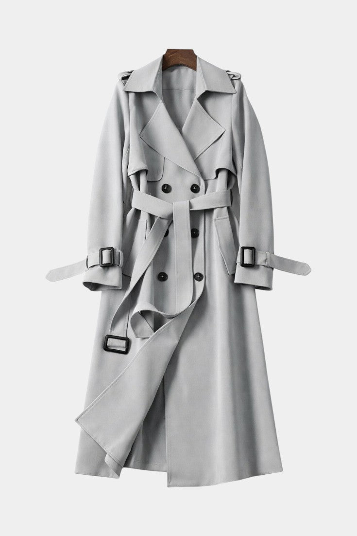 MARINA | Long Belted Double-Breasted Coat