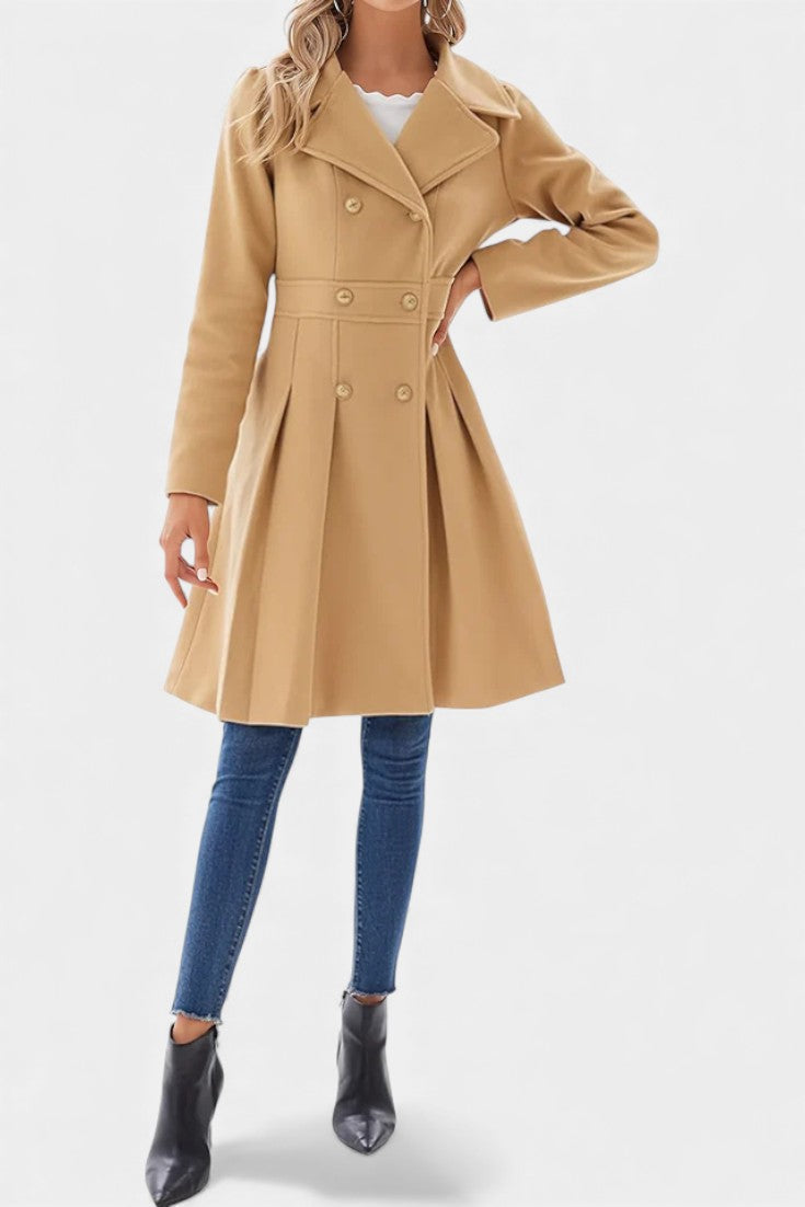 VALERIE | A-Line Double-Breasted Pea Coat