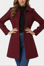FERN | Winter Coat with Single Button and Fitted Waist