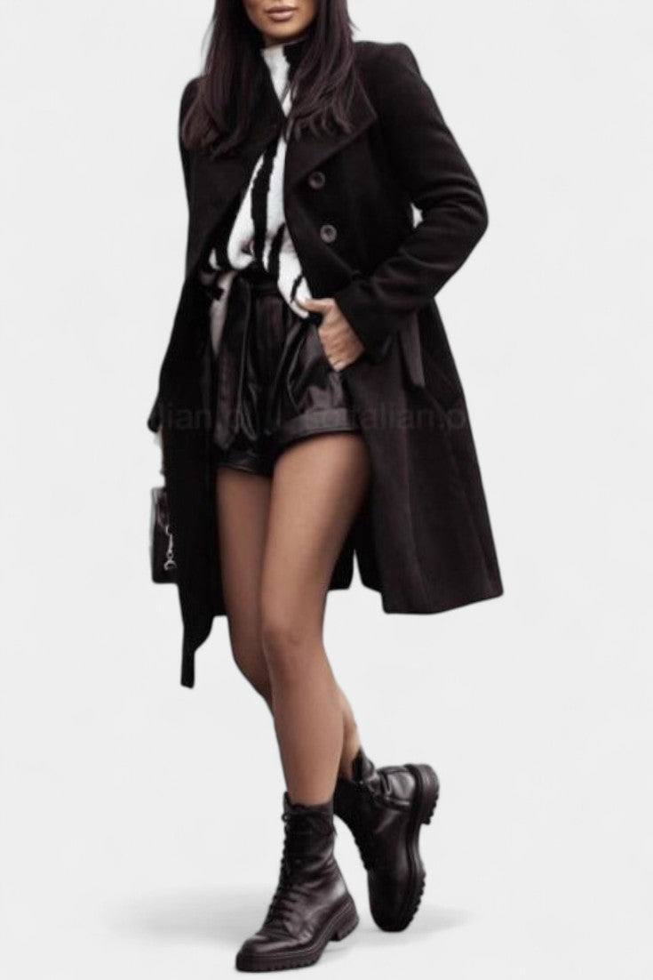WINONA | Long Trench Coat with Straight Silhouette and Belt