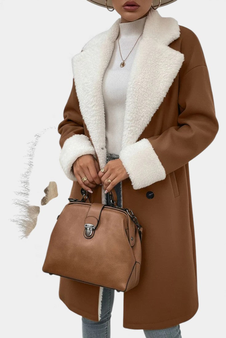DELILAH | Mid-Length Tailored Coat with Fleece Lining