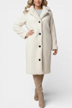 Verdeline Teddy Long Oversized Coat with Notched Collar