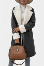 DELILAH | Mid-Length Tailored Coat with Fleece Lining