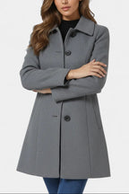 FERN | Winter Coat with Single Button and Fitted Waist