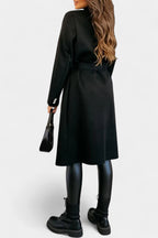 CASSANDRA | Double-Breasted Coat with Tie Belt