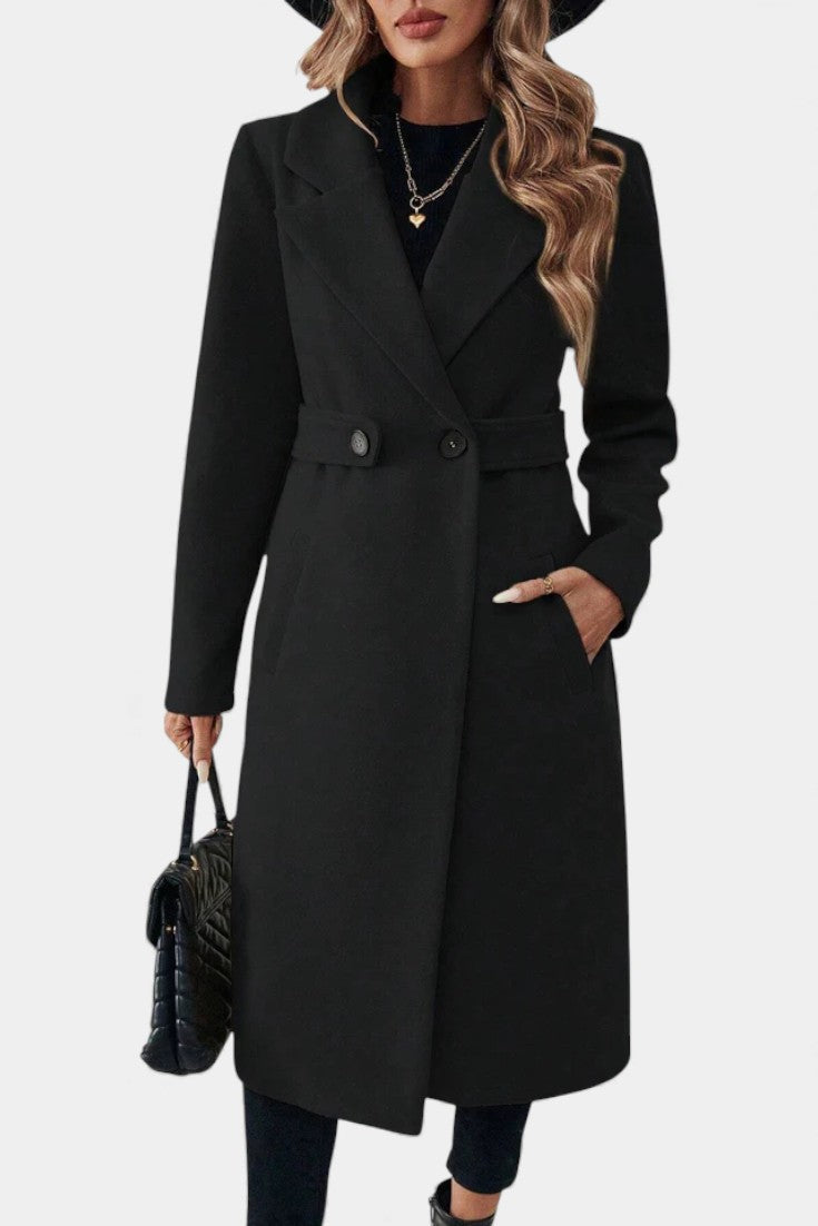 AURORA | Classic Double-Breasted Mid-Length Coat