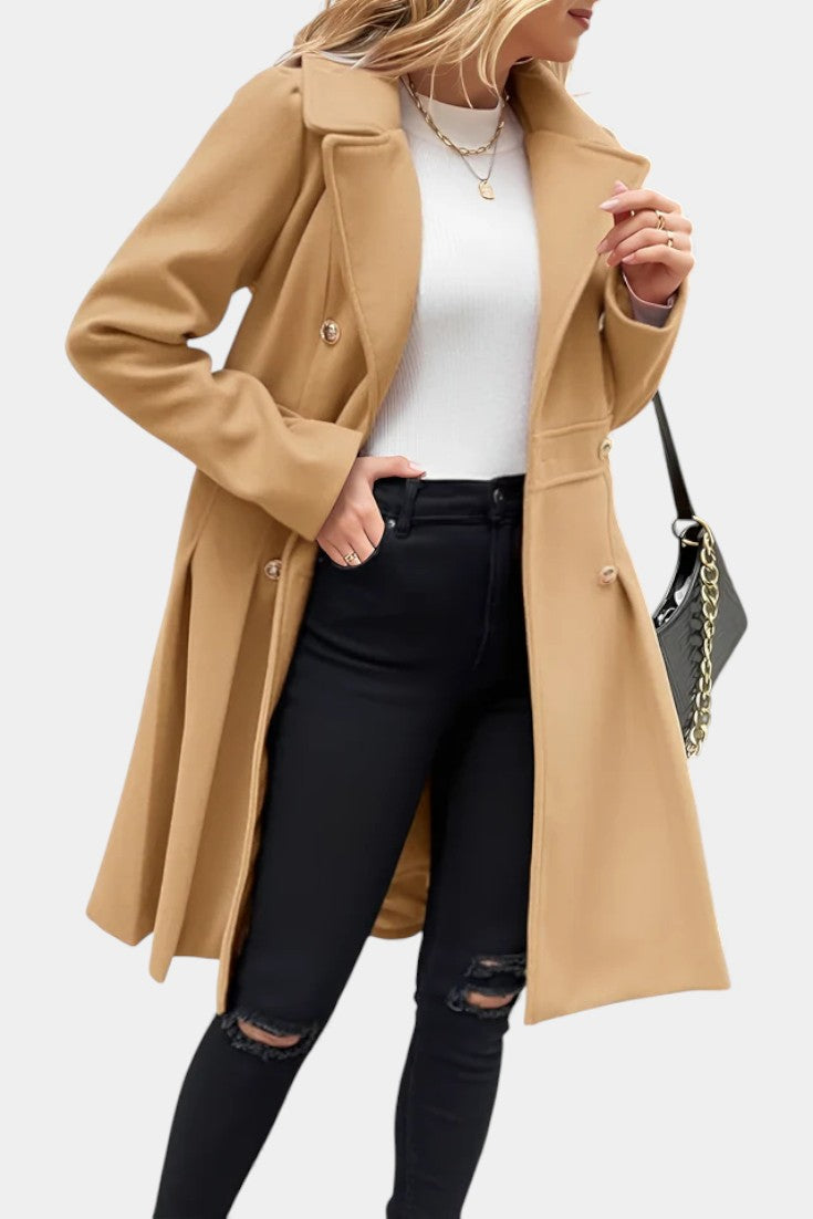 VALERIE | A-Line Double-Breasted Pea Coat