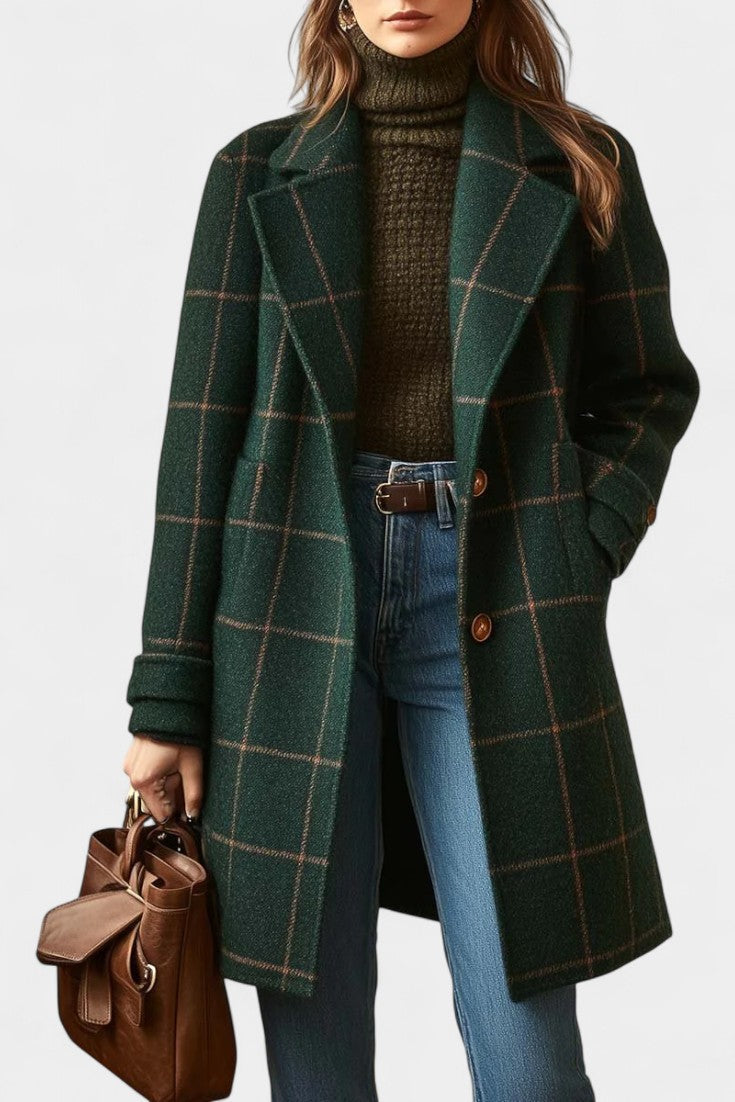 LEAH | Classic Fitted Check Coat
