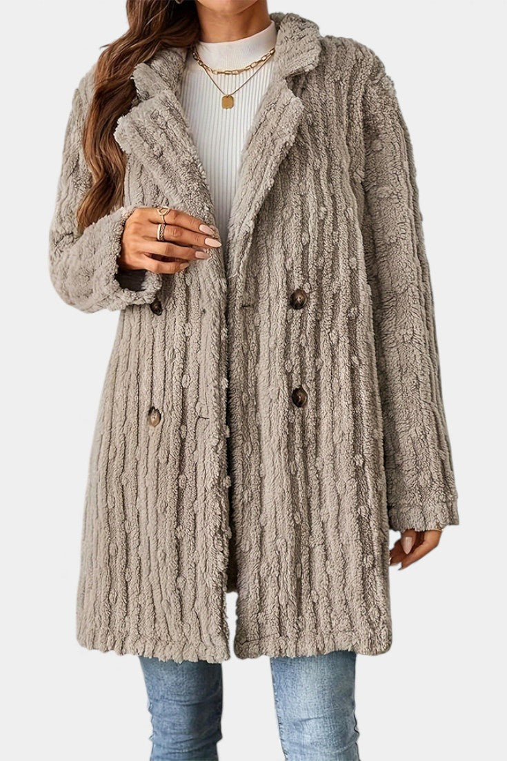 LILA | Casual Double-Breasted Mid-Thigh Jacket