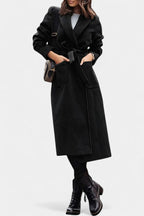 GEMMA | Belted Coat with Notched Collar and Pockets