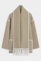 INGRID | Coat with Integrated Scarf and Fluid Silhouette