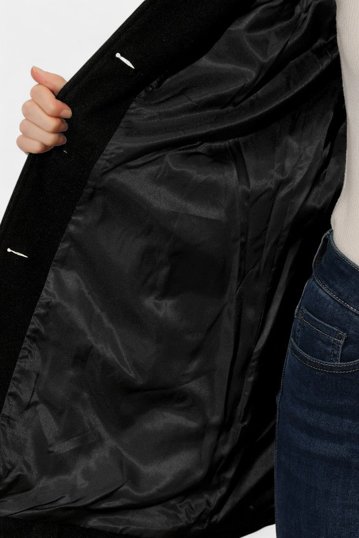 FERN | Winter Coat with Single Button and Fitted Waist