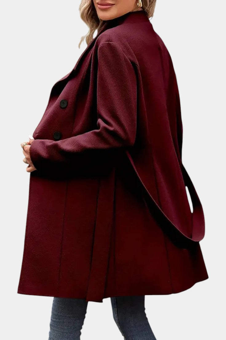 ESME | Long Coat with Buttons and Tied Waist