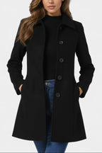 FERN | Winter Coat with Single Button and Fitted Waist
